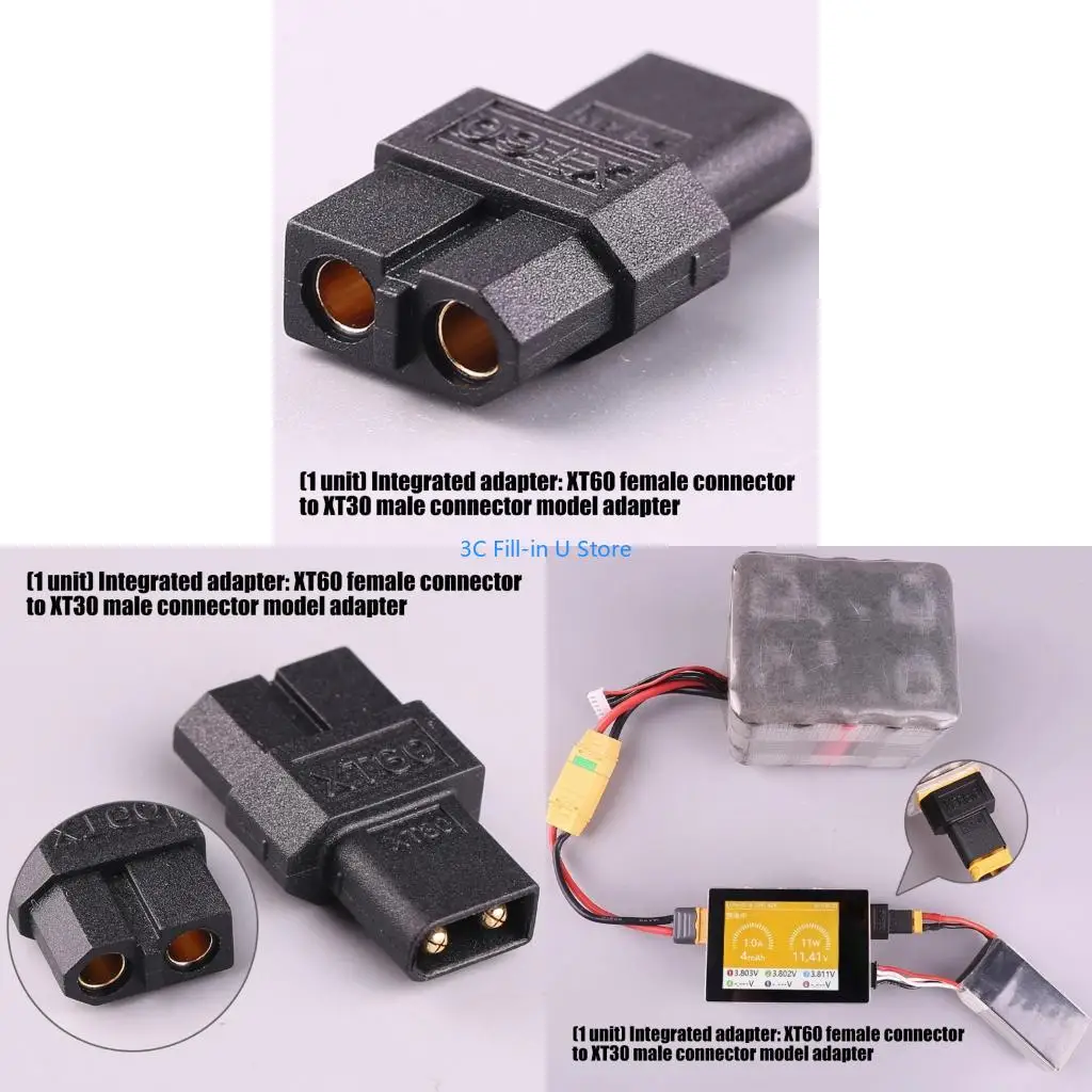 G8TA Stable XT60 Female to XT30 Male Power Adapter Power Connector Suitable for Quick and Safe Battery Swapping in Models