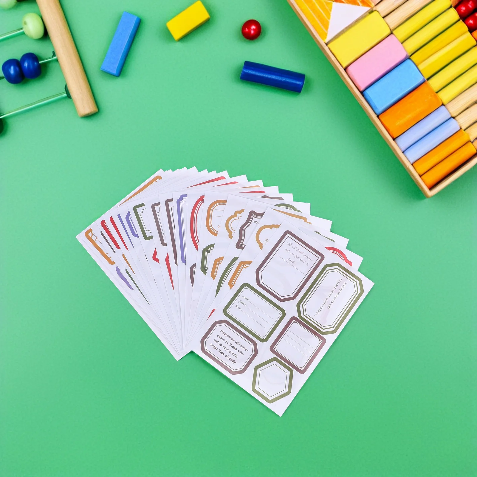 

24Pcs Vintage Memo Stickers Self-Stick Notes Unique Border Design for Journaling Scrapbooking DIY Art Stationery Supplies