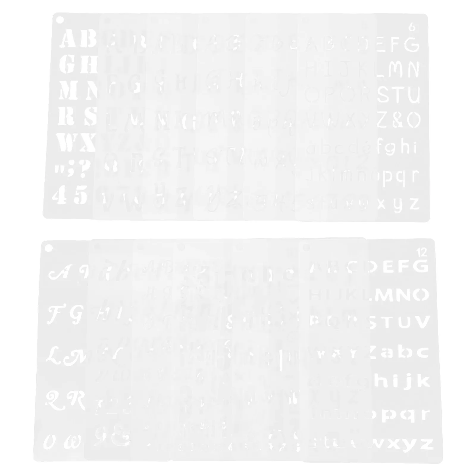 12Pcs Reusable Paint Stencils For Stencils For Wall Painting Crafts Supplies Alphabet Number Pet Material
