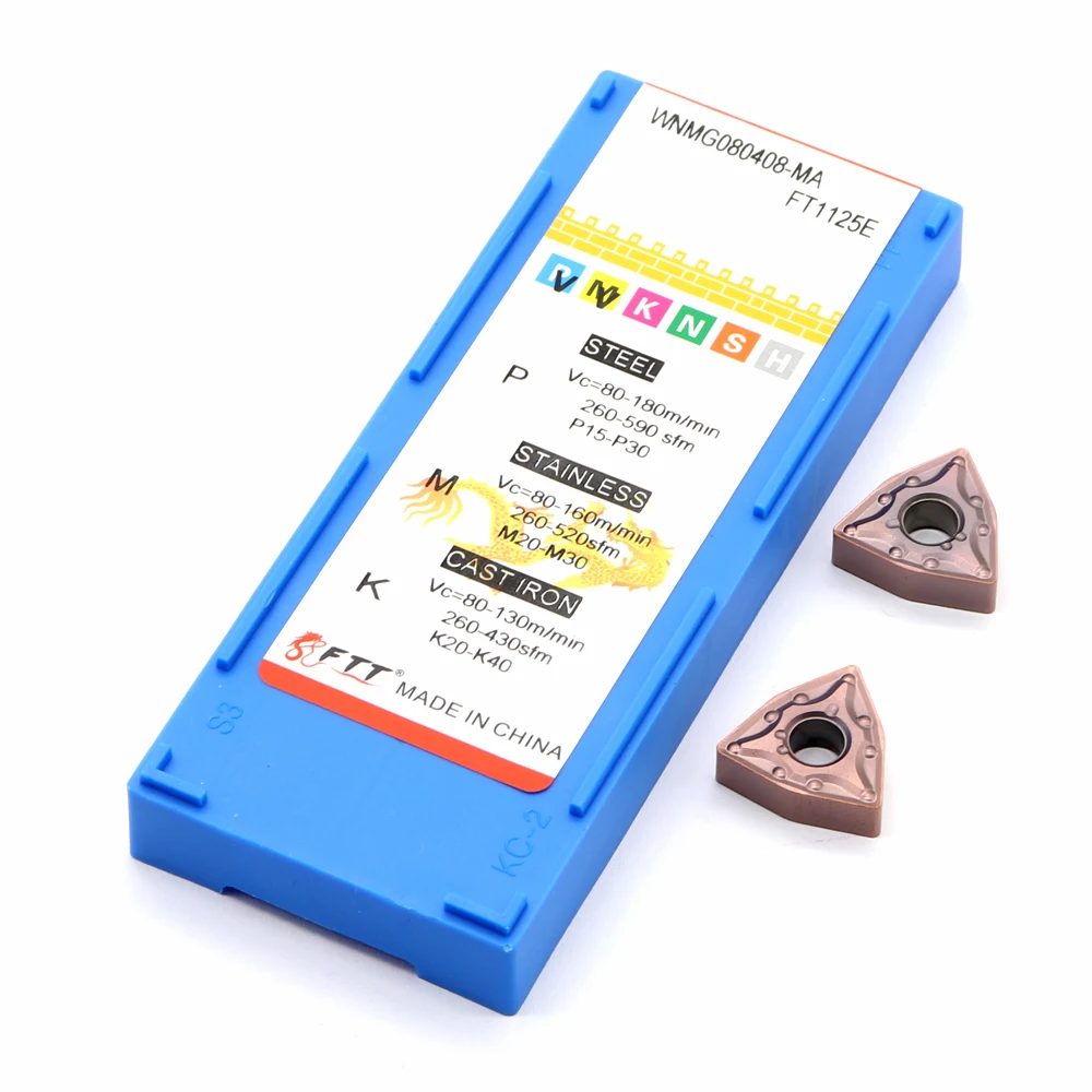 WNMG080408-MA FT1125E كربيد إدراج الخارجية تحول أداة المعادن شفرة نك مخرطة القاطع أدوات WNMG 080404