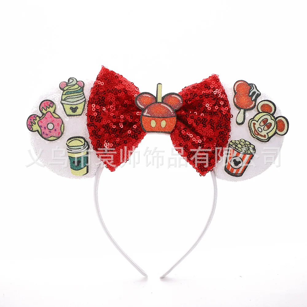 

2025 New Disney Mickey Mouse Kawaii Bow Children's Hairband - Adorable Birthday Decorative Hair Accessory For Girls