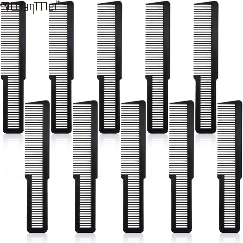 WANMEI 10pcs Professional Hair Cut Plastic Comb Stylist Styling Tool Accessories Salon Anti-static Hair Cut Comb Styling Tools