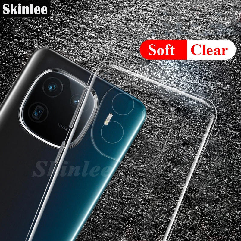 Skinlee For Vivo IQOO 12 Pro Case 2PCS Original Transparent Silicone Shockproof Cover For VIVO iQOO 11 Pro Back Coque