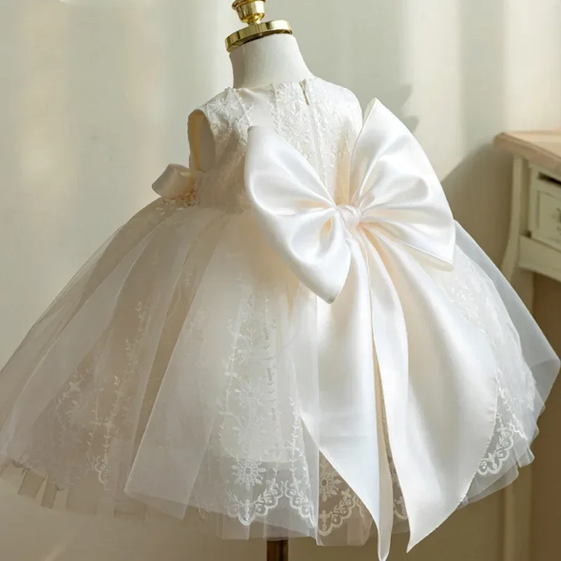 Girls Princess Dress Toddler Party Gown Kids Formal Wear Baby Ceremony Outfit Infant Wedding Attire Children Special Occasion D