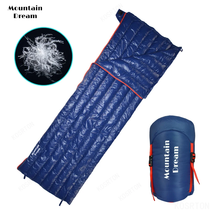 Adult Goose Down Sleeping Bag 90% Down Fill Ultralight Envelope Sleeping Bag 200x73cm 3 Season Camping Hiking Backpacking