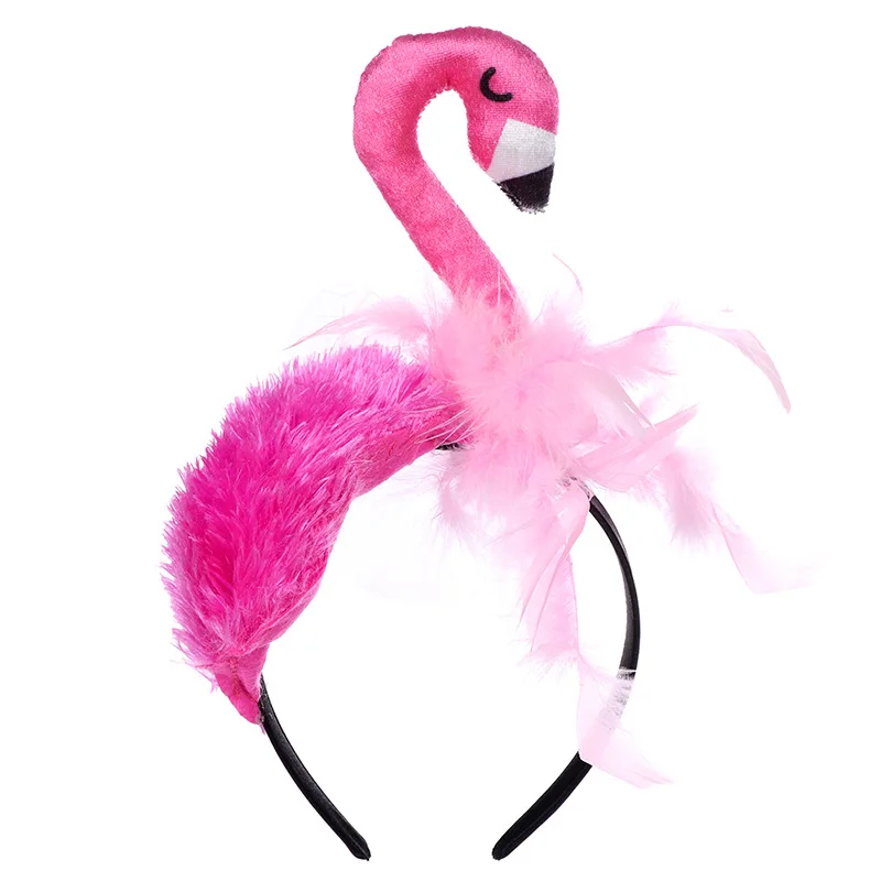 Cartoon Character flamingo Cosplay Pretty Pink flamingo dress Costume Girl Children's headwear animals halloween