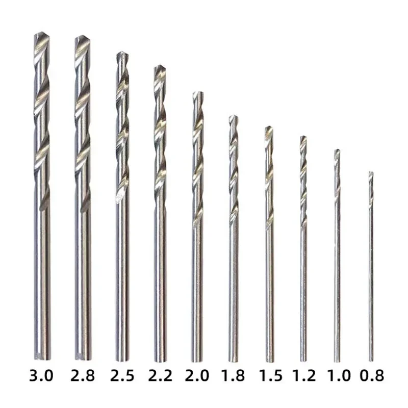 Alça de broca torcida manual de cabeça única com 10 peças 0.8mm-3.0mm brocas diy ferramenta de perfuração para joias de resina de nogueira âmbar