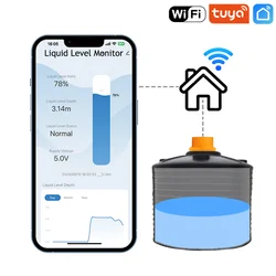 Smart Home Intelligent Remote Tank Level Detection Smartphone Full Water Alarm System Controller Ultrasonic Water Level Sensor