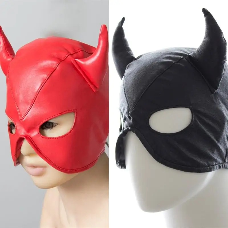 

W0YA Horn Balaclava Black Head Cover для различного лица рога с галстуком с галстуком