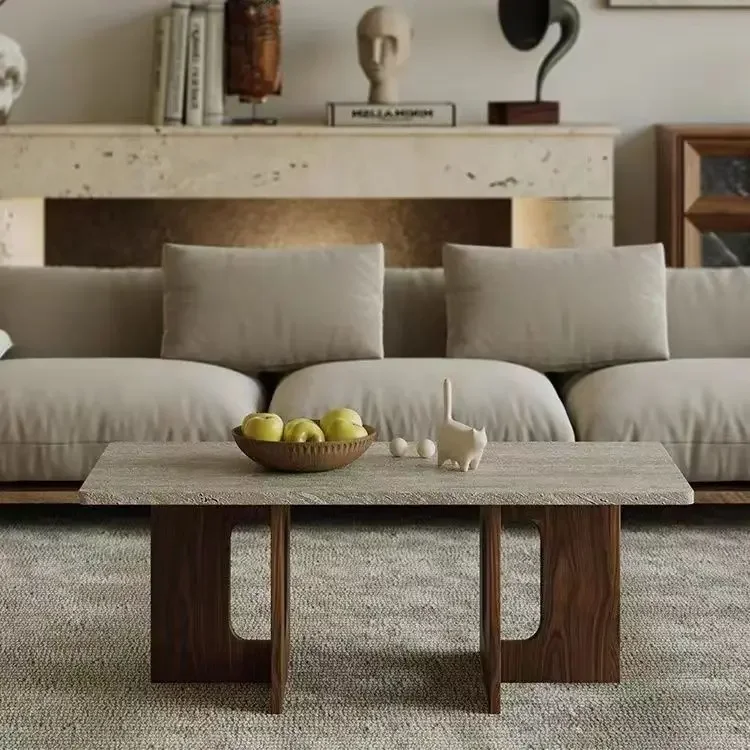 Moderno, simples, casa, mesa de chá, cama e café da manhã, lazer, mesa de chá, sala de estar, varanda, mesa lateral pequena