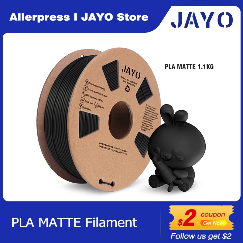 SUNLU/JAYO PLA Matte Surface Neatly Wound Filament 1.75mm 1KG Smooth Matte Filament Materials for 3D Printer&3D Pen