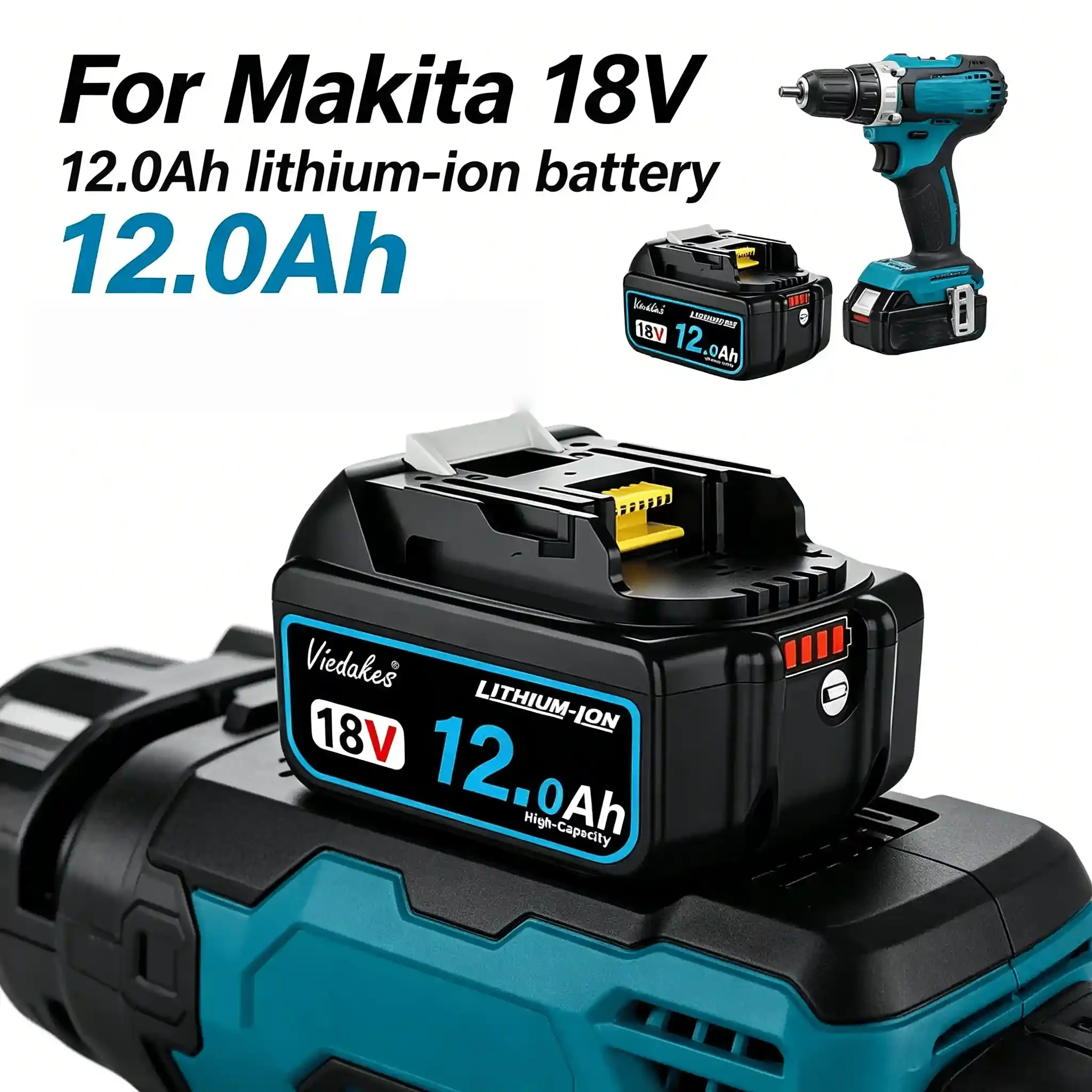 

18V 10.0Ah BL1860 Replacement Battery For Makita 18V LXT Cordless Drill Driver Power Tools