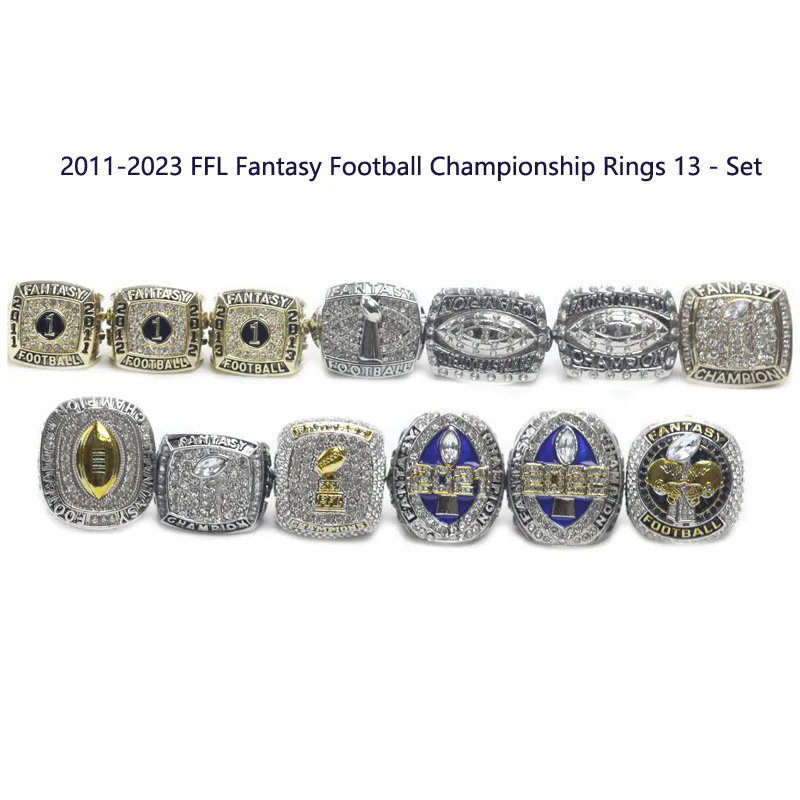 

2011-2023 FFL Fantasy Football Championship Rings 13 - Set