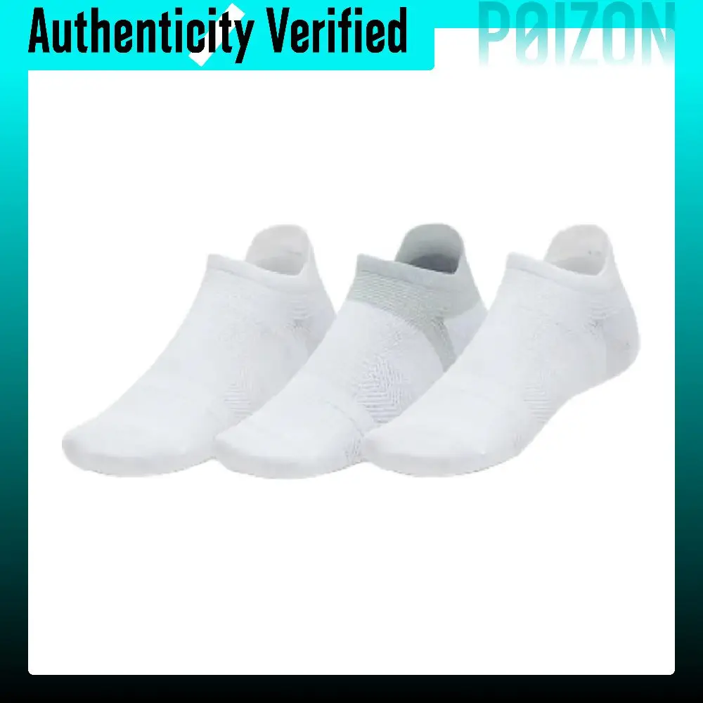 Under Armour Ankle Socks Unisex 3 Pack White 1386237-100