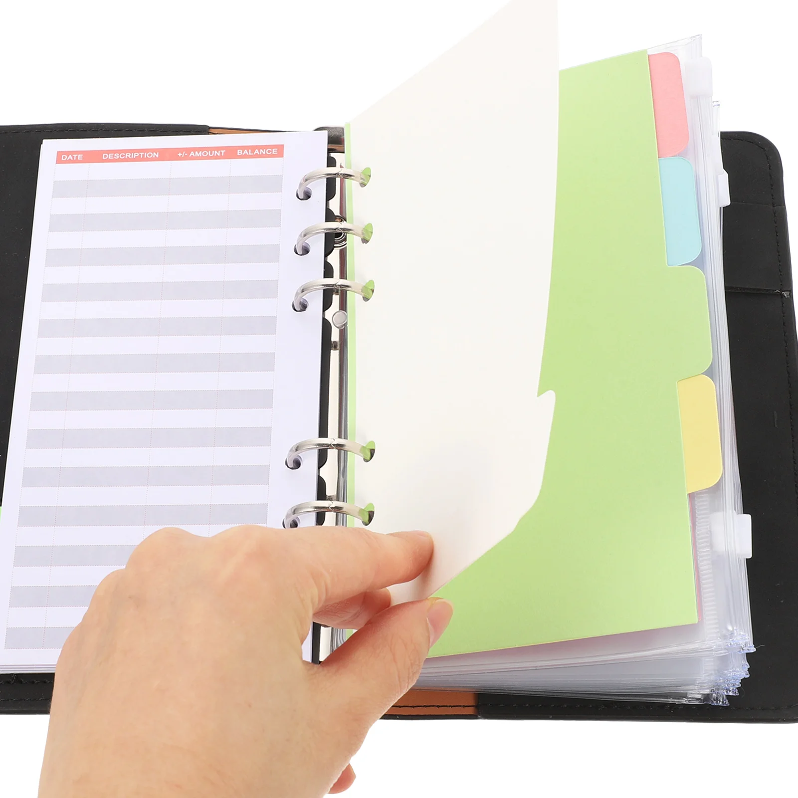 

Binder Ledger Expense Tracking Notebook Filling Budget Black Cash for Budgeting