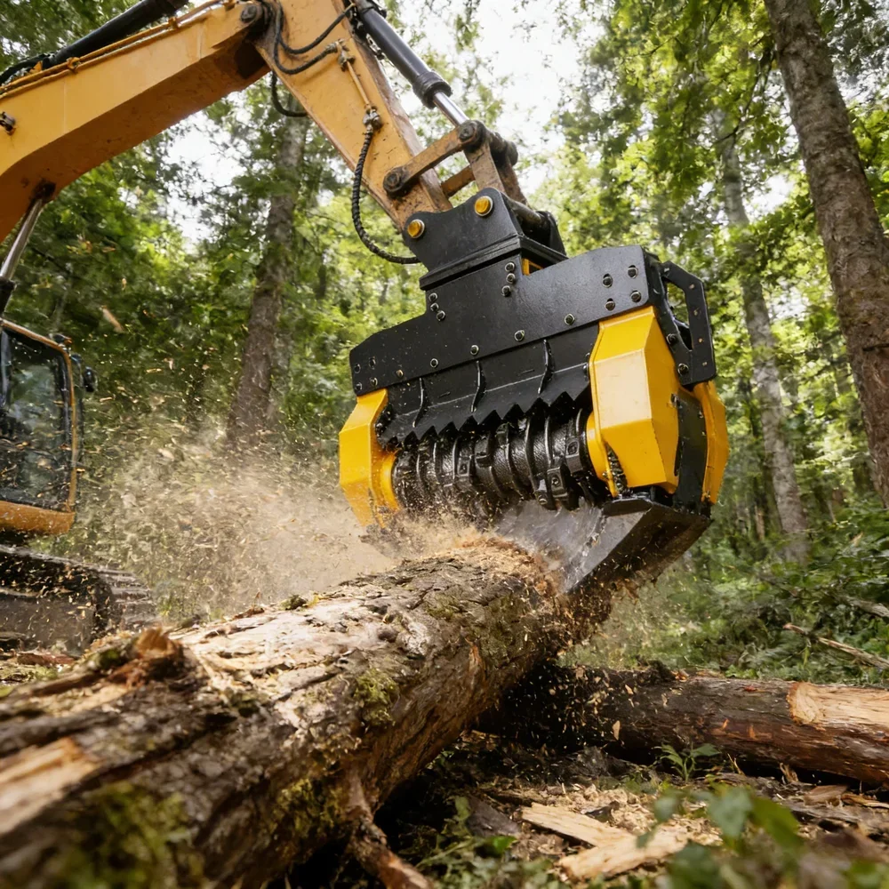 Customized Excavator Mulcher Attachment Hydraulic Brush Cutter for Forestry Demolition Construction