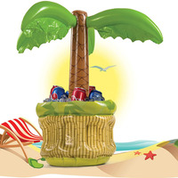 24 Inches Inflatable Coconut Tree Ice Bucket Party Pool Beer Drink Container Cooler Swimming Pool Food Drink Holder