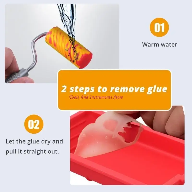 Aplicação Conjunto silicone roller com pincel com bandeja Fácil limpar o pincel silicone para o projeto C7AC