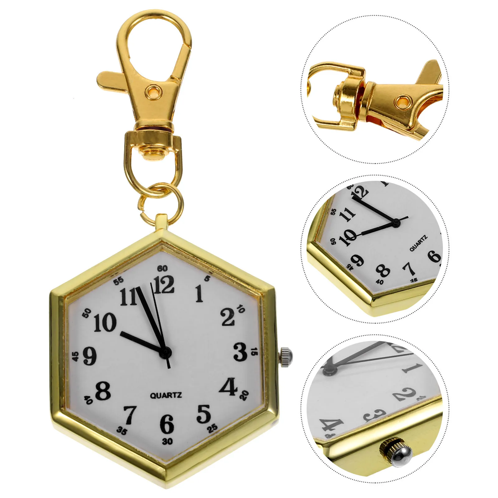 Reloj de cadena alta Reloj con colgante hexagonal creativo No es fácil de dañar Elegante regalo de cumpleaños para el día de la enfermera