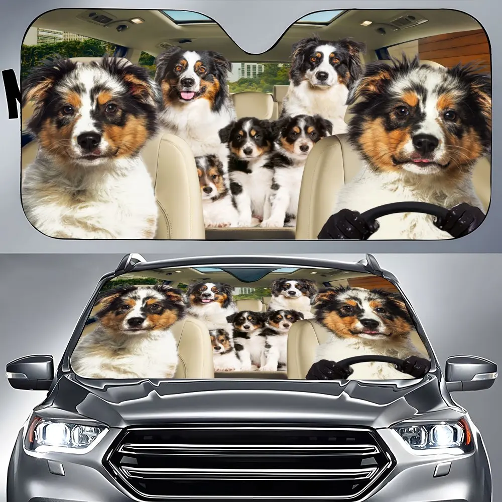 

Basset-Hound Driving Car Interior Front Windshield Sun Shade, Auto Accessories Shepherd Sunshade for SUV- Blocks Uv Rays Protect