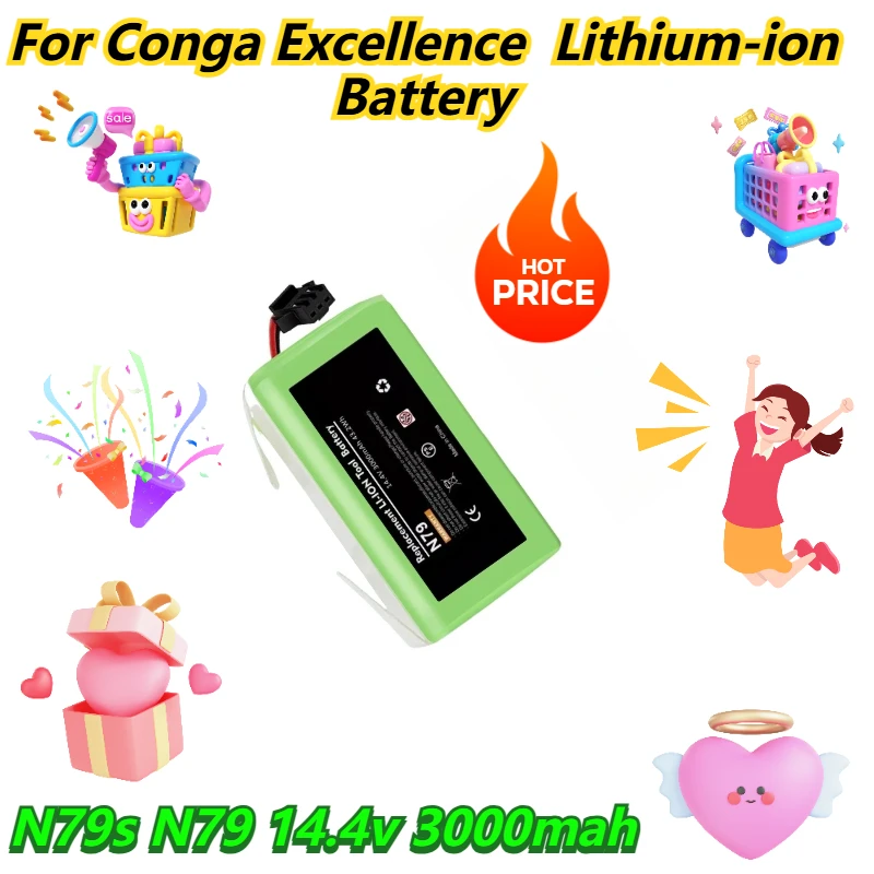 

14.4v 3000mah For Conga Excellence N79s N79 Lithium-ion Battery