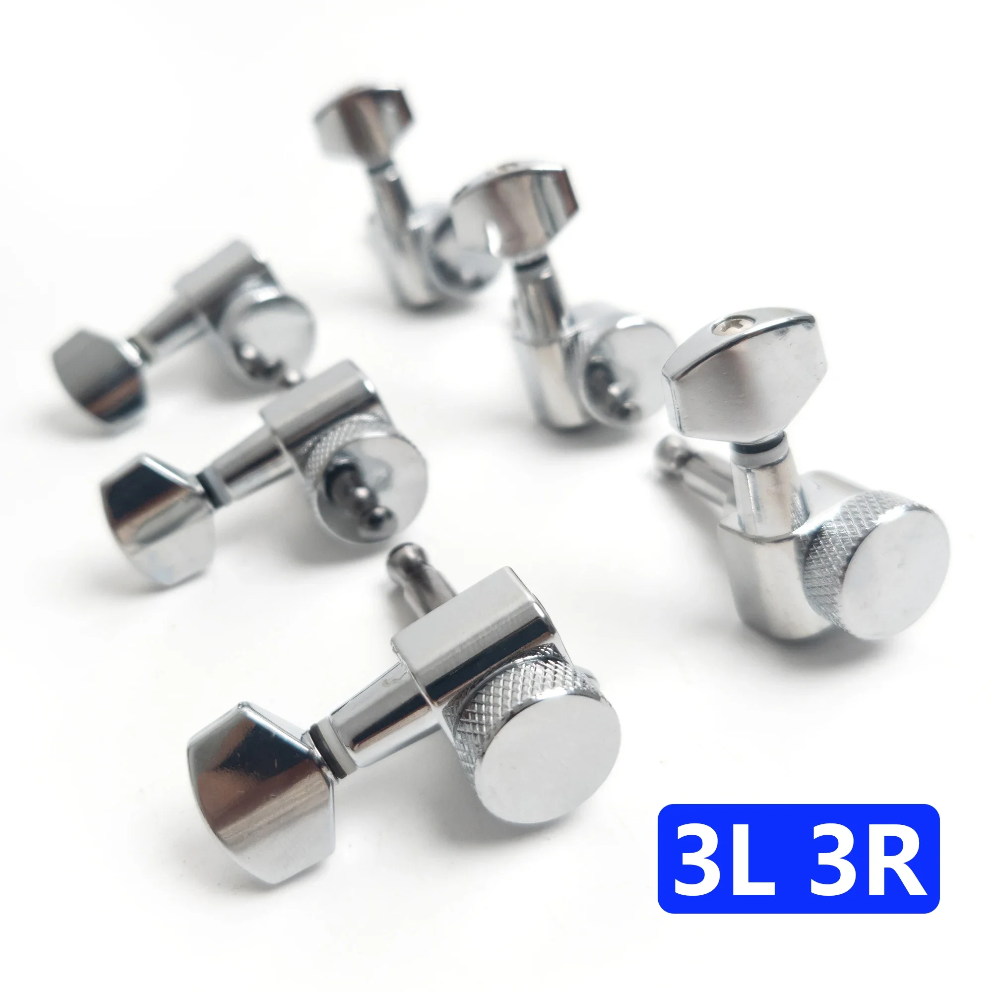 1:18 High Precision Locking Guitar Tuners Machine Heads Set Chrome 6R 6L 3L3R 3L4R 4L3R 4L4R Selectable Replacement Parts