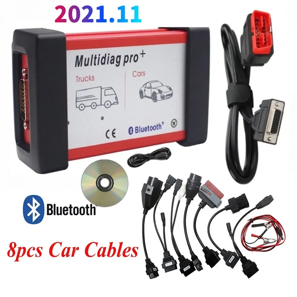 2024 Newest Multidiag pro+ 2021.11 with keygen for TNESF DELPHIS ORPDC vd ds150e cdp pro plus With Bluetooth USB cars truck