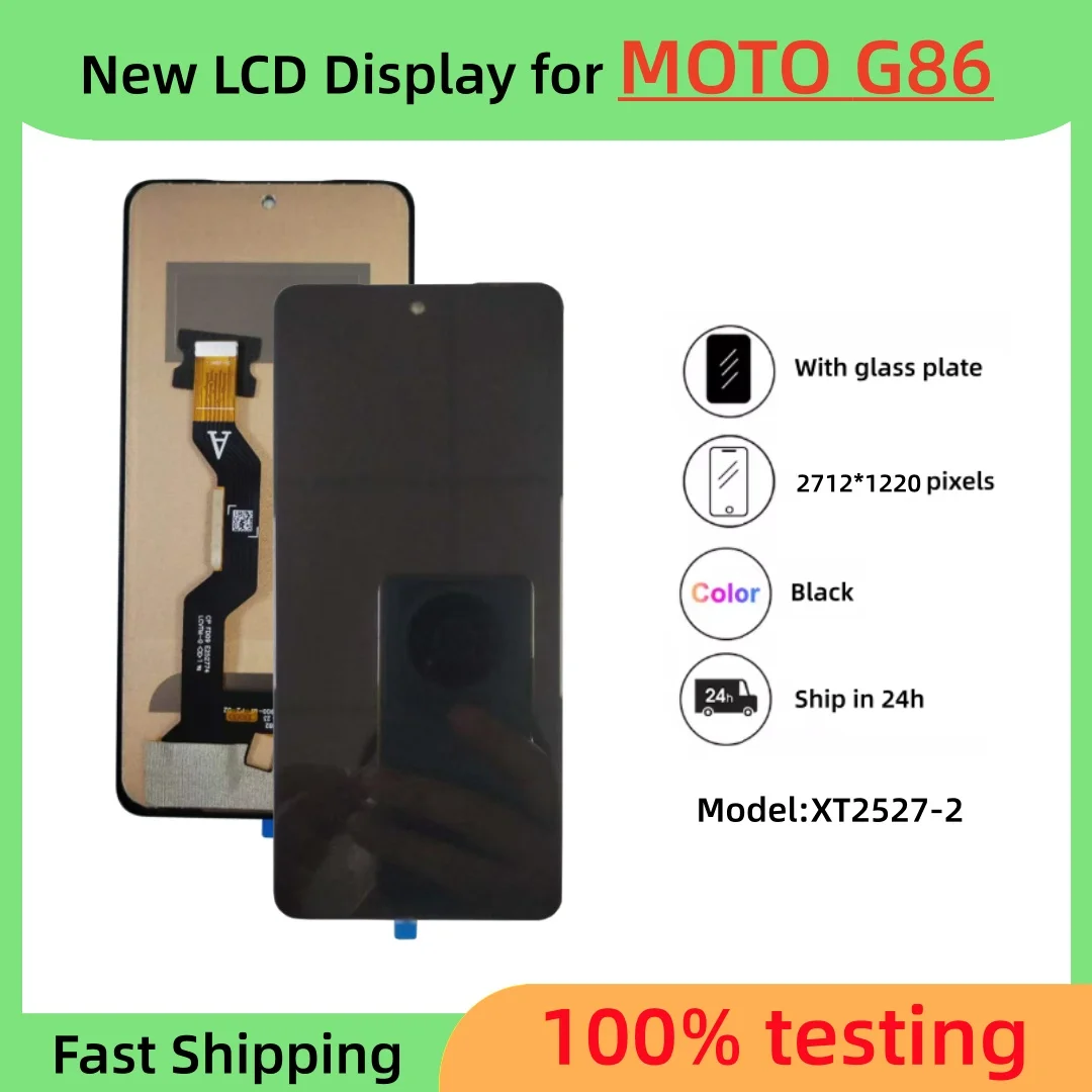 New Display for Moto G86 OLED Display Touch Screen Digitizer Assembly Replacement Parts