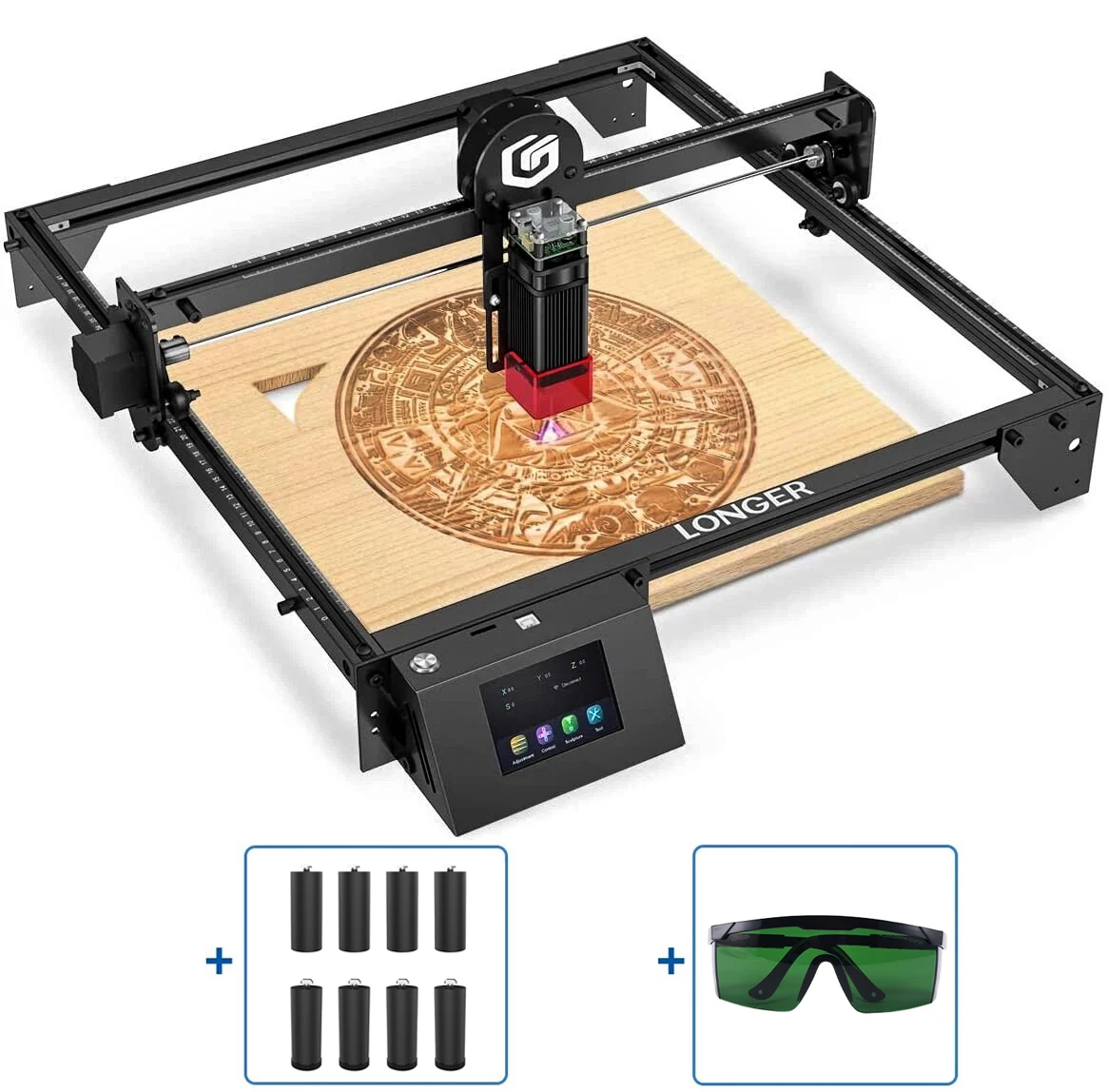 

RAY5 5W Laser Engraving Cutting Machine + 8pcs Raiser Tools + Protective Goggles Wood Leather Metal Engraver Desktop CNC KIT