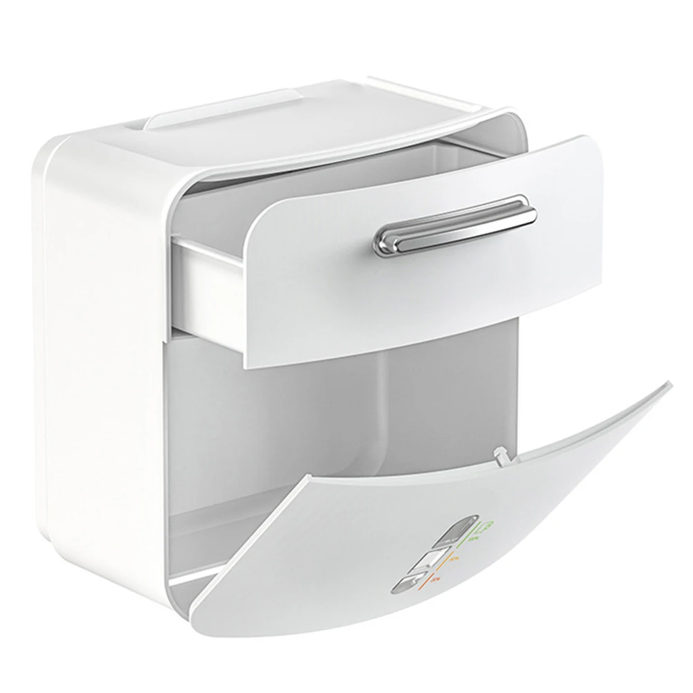 

Eco-Friendly Punch-Free Tissue Box Waterproof Toilet Paper Storage Wall Mounted Plastic Roll Paper Organizer Lightweight Square