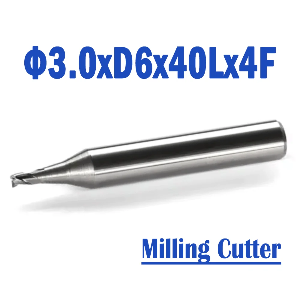 2 Pcs/lot Φ3.0xD6x40Lx4F Raize 55 Series Carbide Milling Cutter Accessories For 363/333L/339/369/368A&B/383AC/388AC/398AC