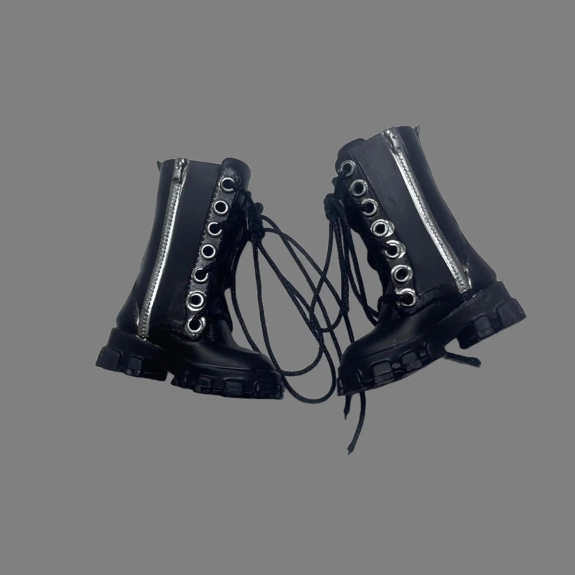 Fashionable Leather Doll Shoes Silver-Buckle Multiple Styles Compatible with OB22 Dolls Black-Silver Collectible Footwear