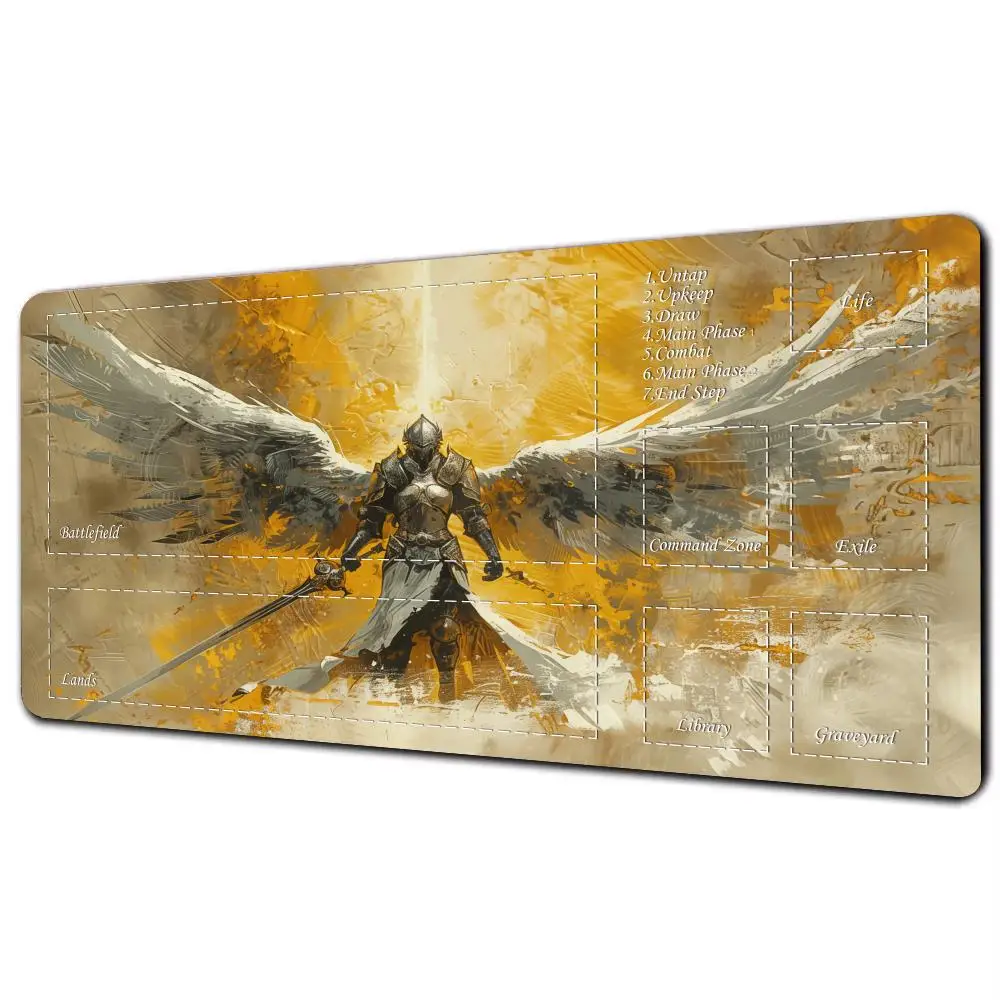 Magic Game Mat, Card Game Mat, Area Game Mat, Shadow Knight Desk Mat, Gaming Keyboard Extended Mouse Pad, Rubber Non-slip