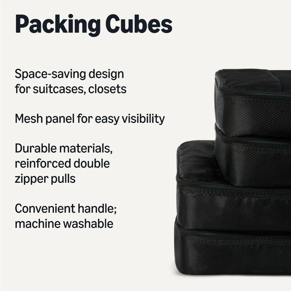 Travel Packing Cubes Luggage Organizer Bags for Suitcase Compression Storage Pouches with Mesh Lightweight Travel Accessories