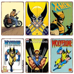 Disney Avengers League Marvel Superhero Wolverine Retro Metal Poster Tin Plaque Metal Sign for Kids Room Club Metal Decor