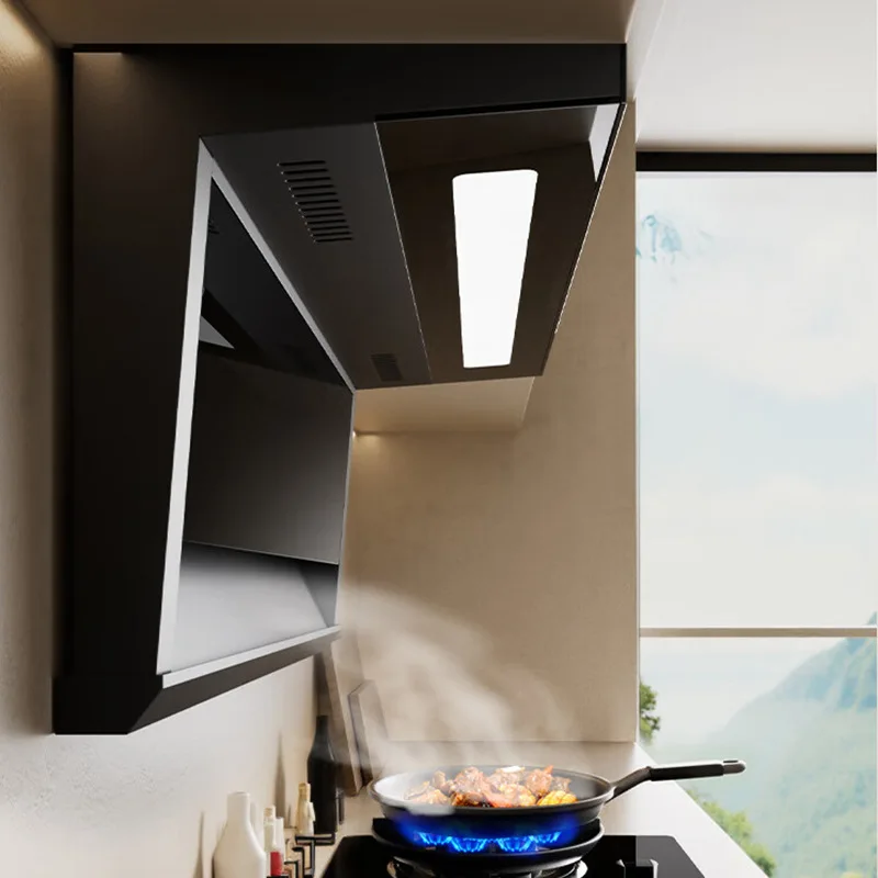 Cross-border exclusive supply | 700/750/900mm English 110/220V household 7-shaped range hood