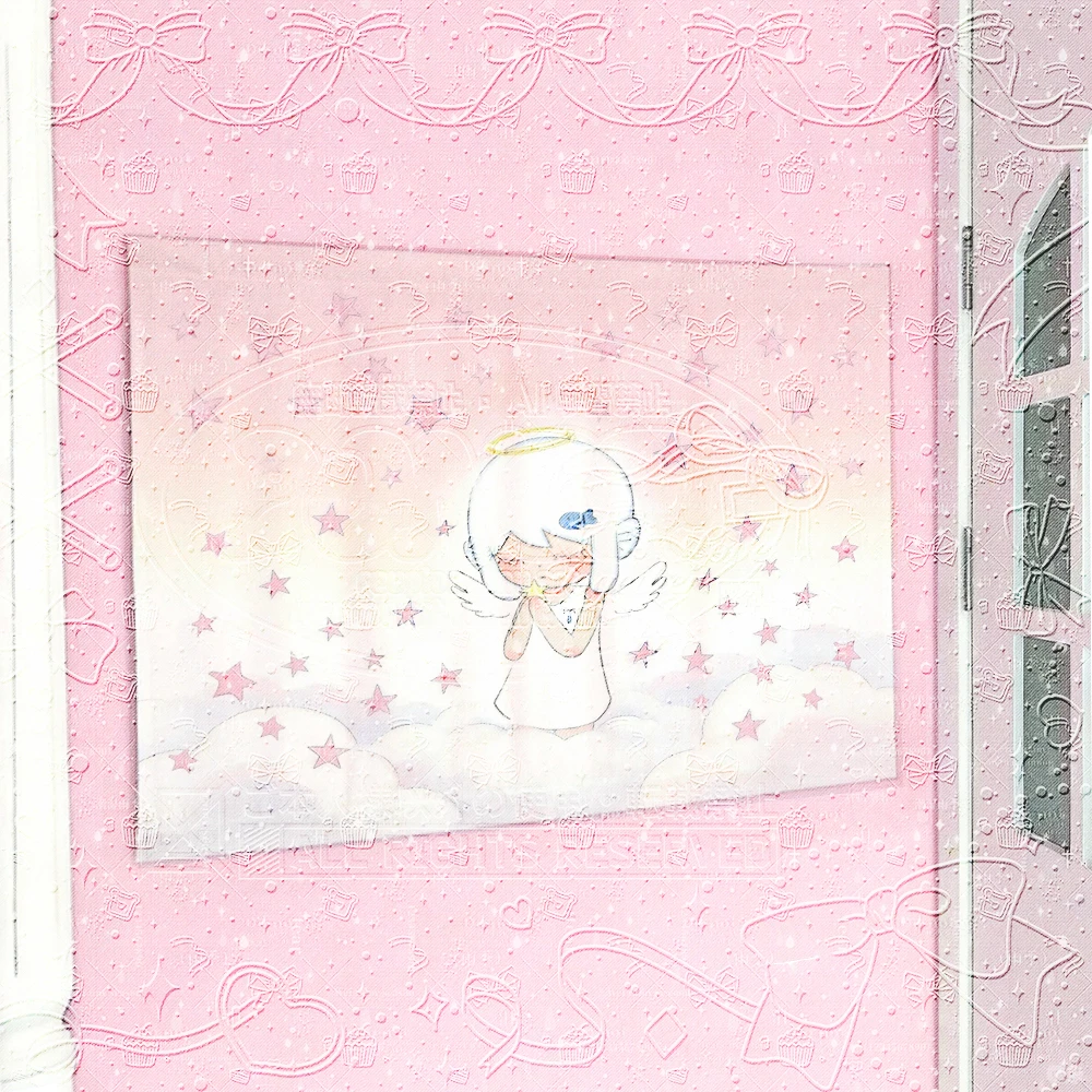Cute Pink Angel Tapestry タペストリー Kawaii Aesthetic Wall Hanging For Bedroom Dorm Room Decor Soft Pastel Star Cloud Girl Indie Room