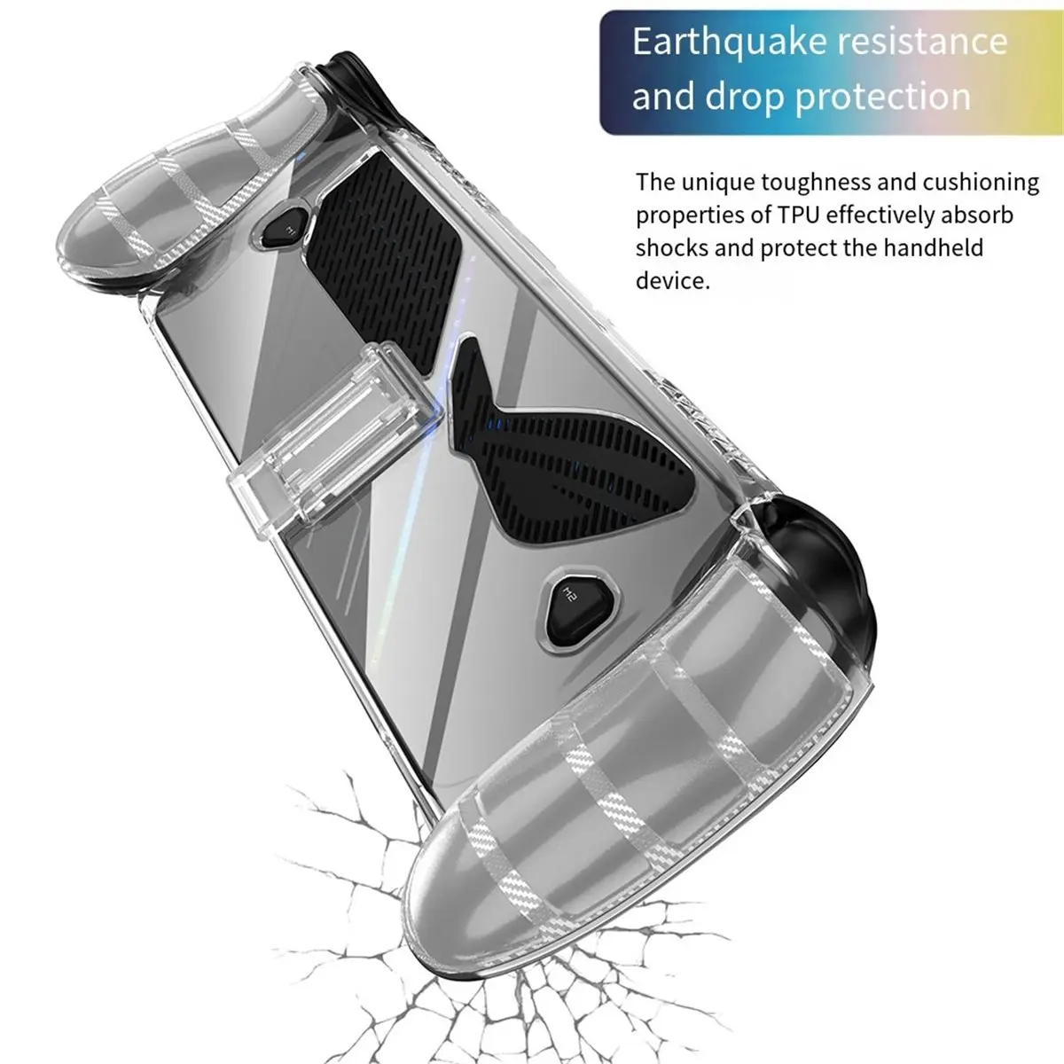 Doings Clear Case with Stand for ROG Xbox Ally, Shockproof Anti-Scratch TPU Soft Protective Grip Cover for Ally X Console