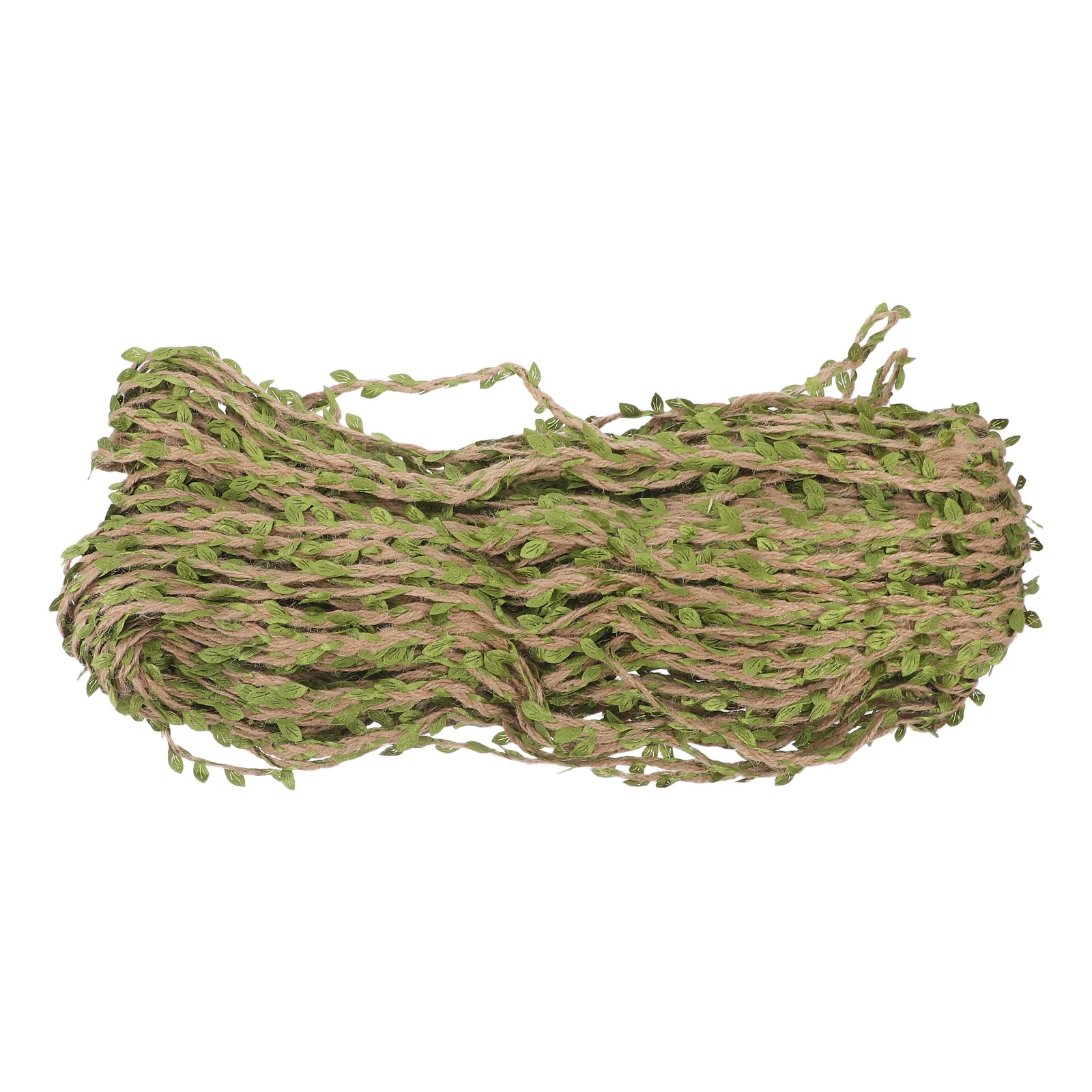 

100M Simulated Green Leaf Vine Braided Jute Twine Garland for Jungle Party Wedding Garden Decor Artificial Foliage Hanging Vine