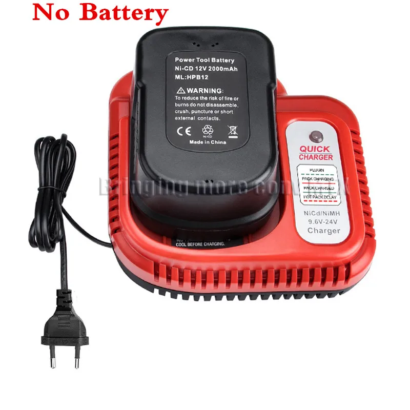 Ni-cd&Ni-Mh Battery Charger 9.6V 12V-18V Suitable for Black&Decker 12V battery A12, A12-XJ, A12EX, A1712, FS120B, FSB12, HPB12