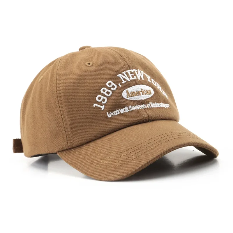 Mężczyźni Kobieta Vintage Czapki z daszkiem Regulowane Casual 1989 Litera Haft Bawełniane Czapki Przeciwsłoneczne Unisex Solid Visor Hats Hip Pop