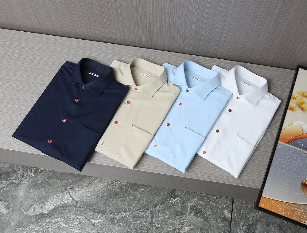 KITON Spring/Summer 26 Men's Fashion Business Casual Short Sleeve Shirt