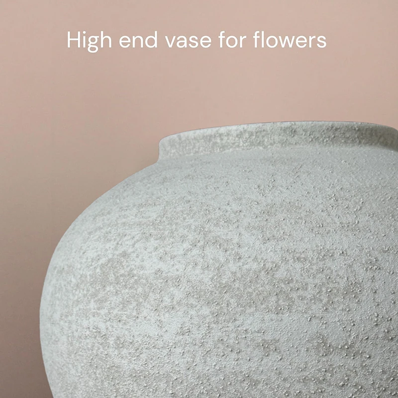 Large Round Iron Vase for Dried Flowers Wedding Gift Modern Farmhouse Decor for Home Living Room Console Table Decor view 4