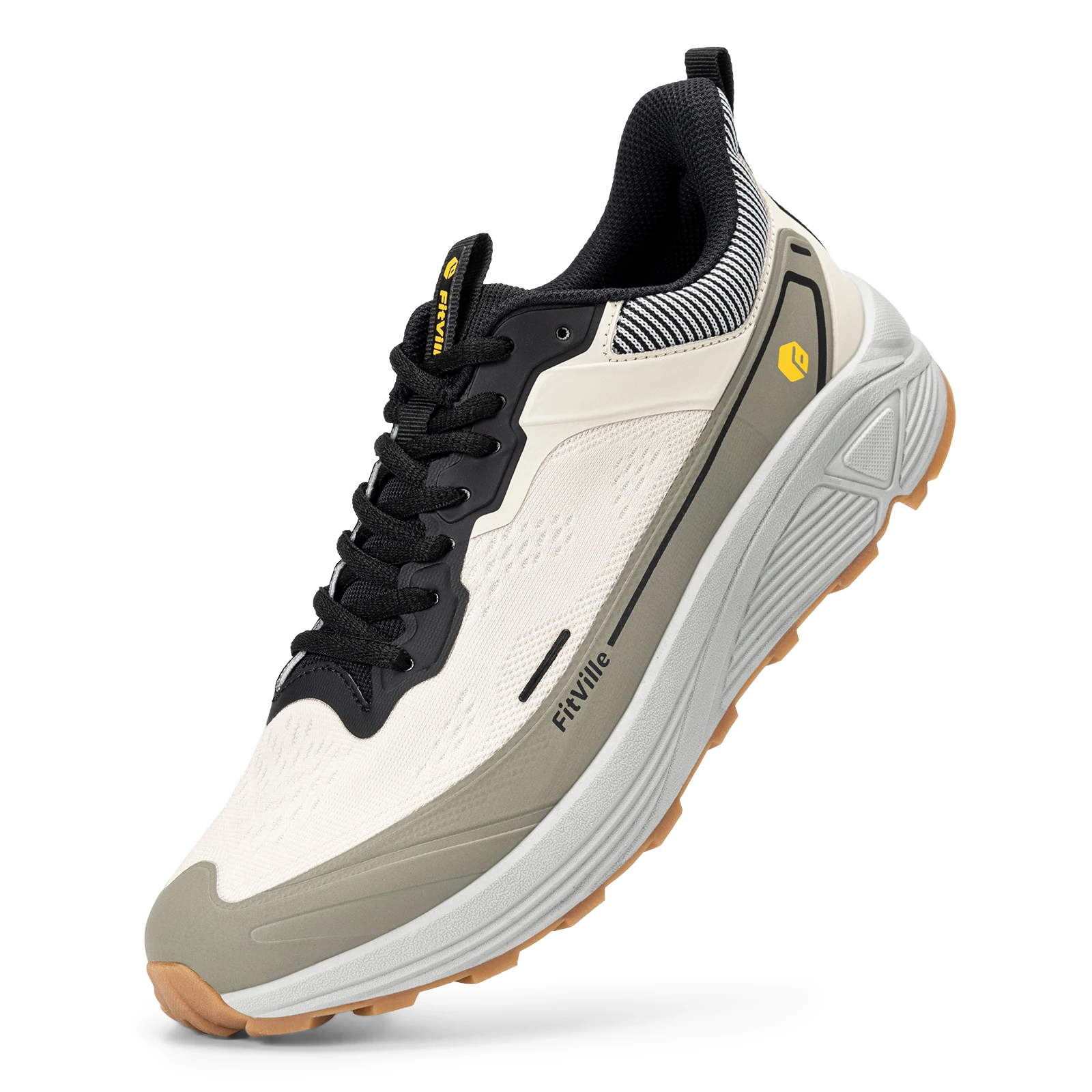 FitVille Herren Trail-Laufschuhe mit breiter Zehenpartie, lässige Sportschuhe, atmungsaktive, rutschfeste Wanderschuhe mit Dämpfung für Herren – Detail 12