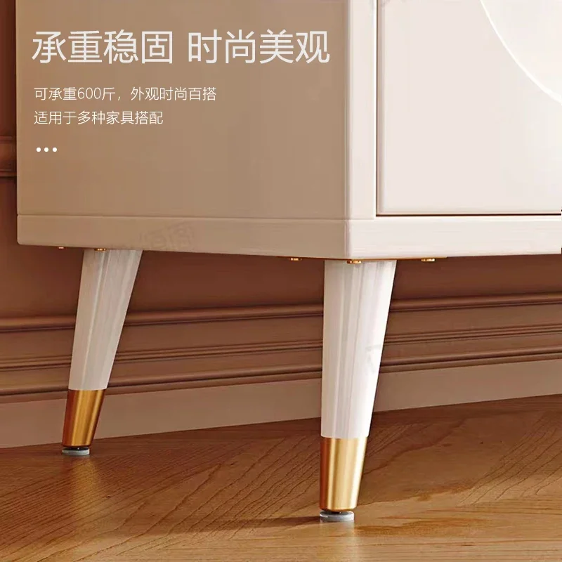 1Pcs White Metal TV Cabinet Feet Luxury Sofa Feet Oblique Cone Coffee Table Legs Furniture Support Legs Bathroom Cabinet Feet