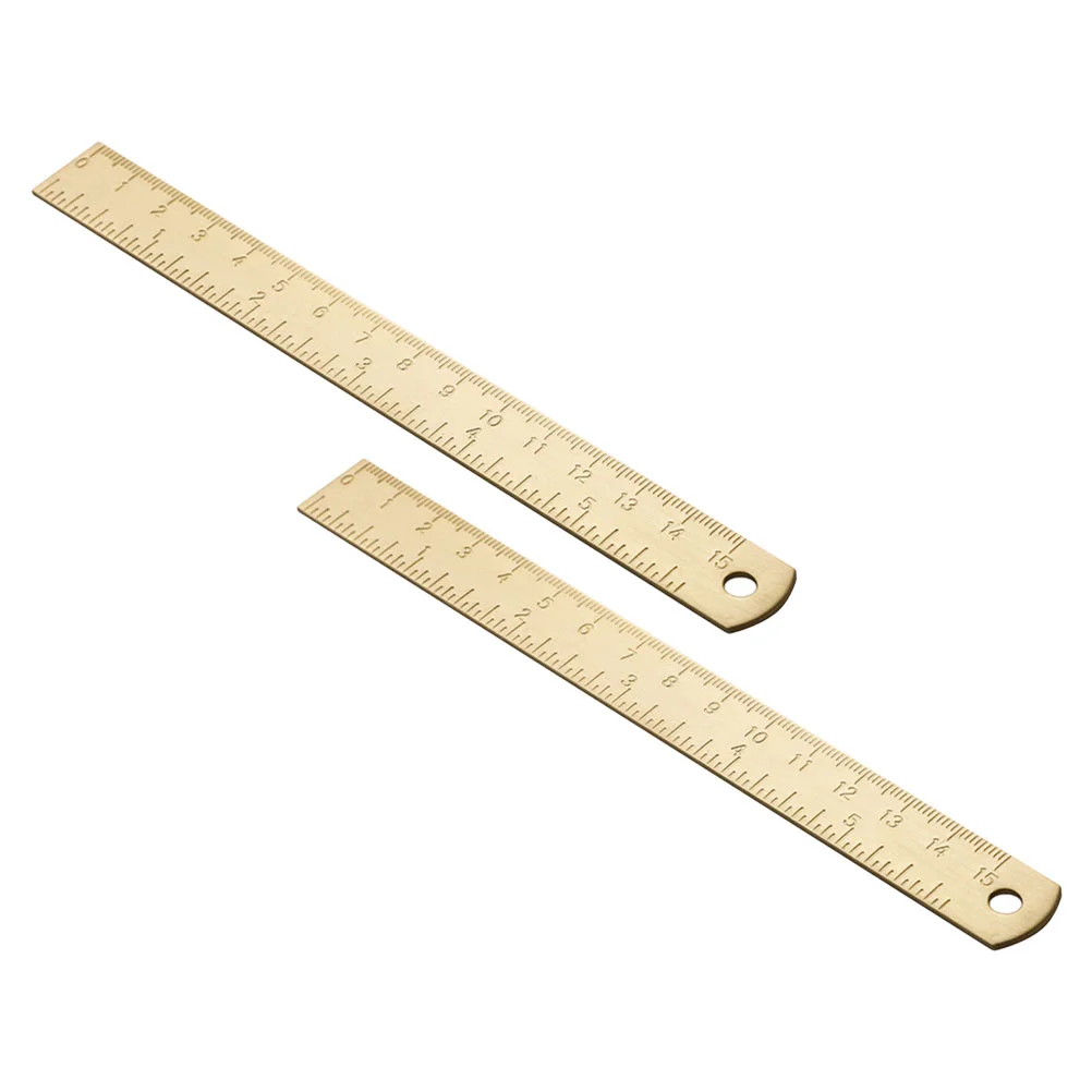 

School Ruler Brass Drawing Supply Bookmark Rulers Bulk for Classroom Golden Student