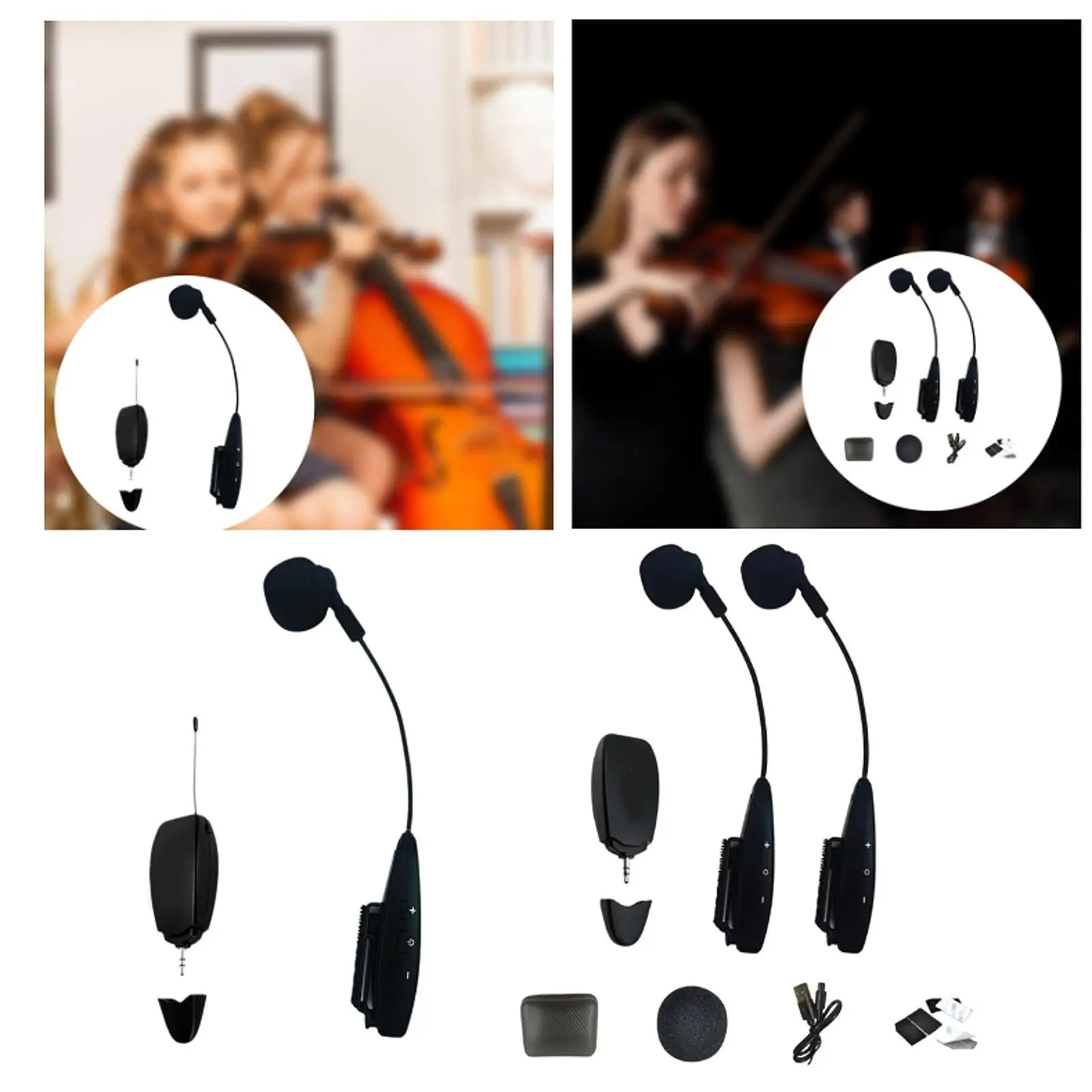 

Plug and Play Microphone Pickup for Stage Shows Musical Instrument Banjo