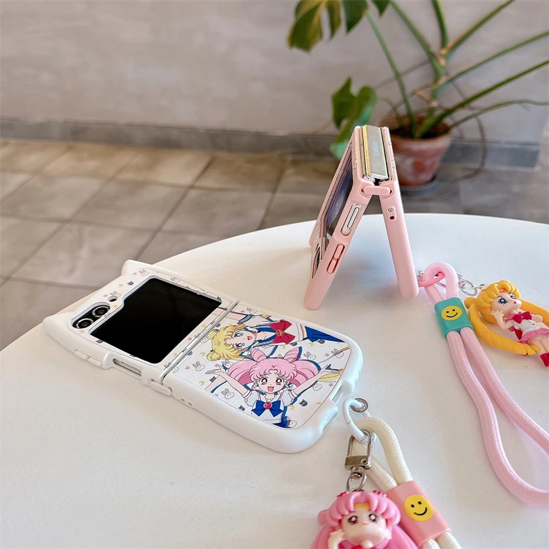 Cute Cartoon Japan Anime Sailor Moon Phone Case For Samsung Galaxy Z Flip 7 Hard PC Back Cover For Z Flip 6 5 4 3 Case view 6
