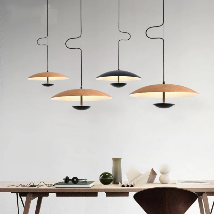 Luces colgantes Led nórdicas para cocina, comedor, Isla, dormitorio, lámpara colgante de cabecera, candelabros de techo modernos, diseño de madera