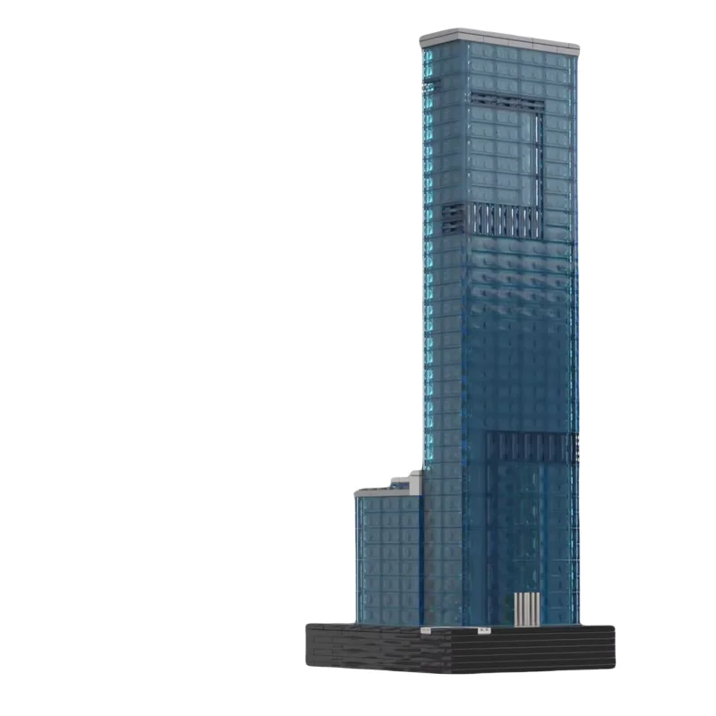 

Skyscraper series model 1262pcs small particle MOC matching toy building blocks display creative holiday gifts